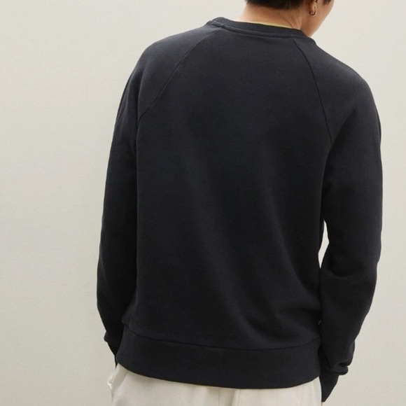 Everlane The Track Crewneck Black Sweatshirt in M - Picture 2 of 14